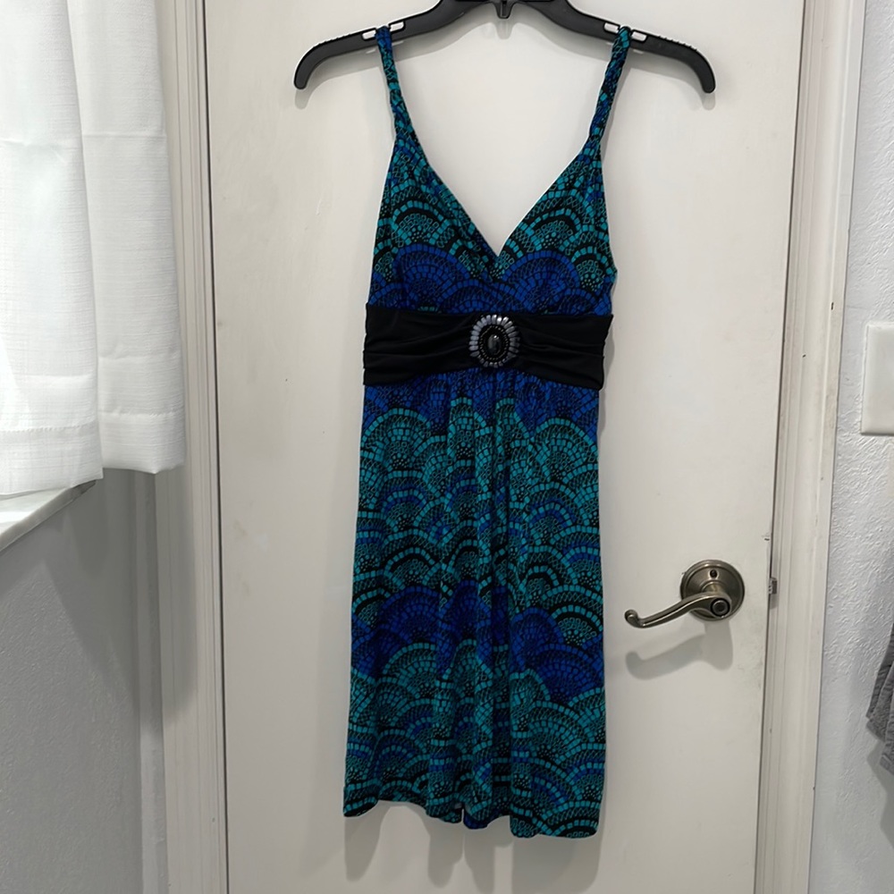 Vintage 2000s Candies Dress Blue Floral Print